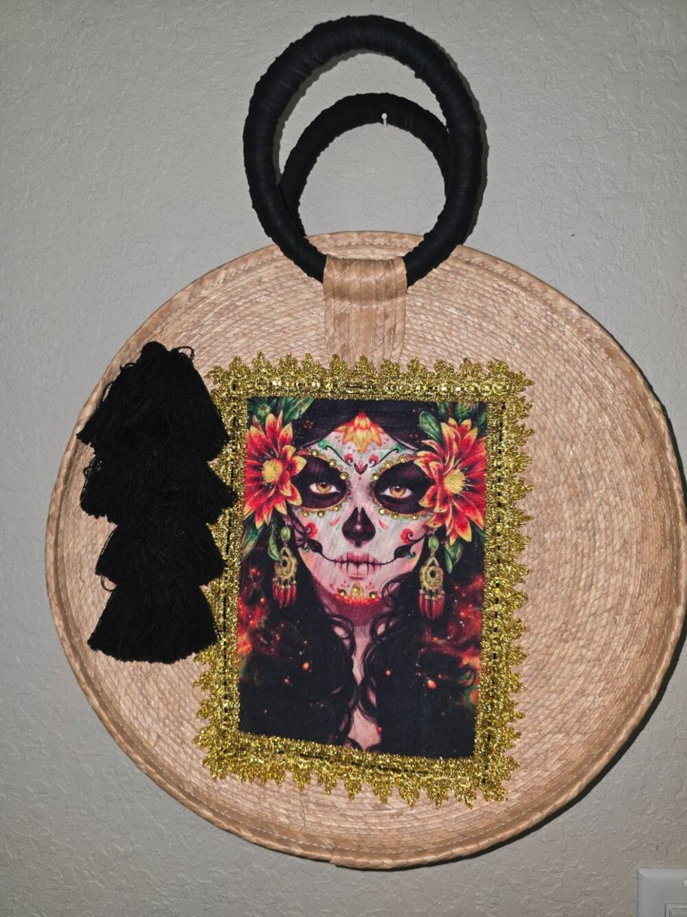 Stunning Dia de los Muertos Woven Bag